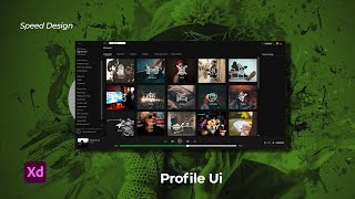 Designing a Profile User  Interface in Adobe XD Ui