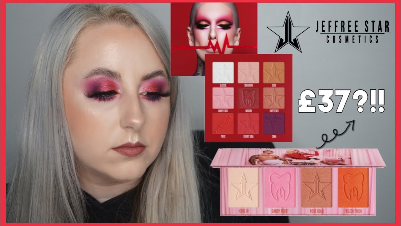 *NEW* JEFFREE STAR COSMETICS MINI BLOOD SUGAR & CAVITY PALETTE REVIEW | RED EYESHADOW LOOK ❤️