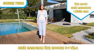 Bodrum Torba 1 Dönüm Arsa İçinde Özel Havuzlu 3+1 Tek Kat Villa