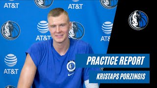 Kristaps Porzingis Updates on his Leg Injury & Discusses his Timeline Getting Back on the Court