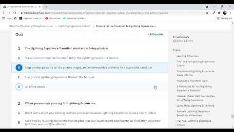 Trailhead [Answer] Lightning Experience Rollout Step1