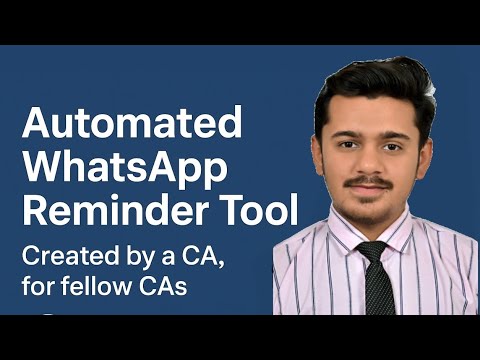 How to automate WhatsApp Messages for Reminders? - YouTube