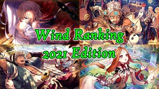 【タガタメ】Wind Units Ranking 2021 風ユニットランキング2021(英語)【Alchemist Code】
