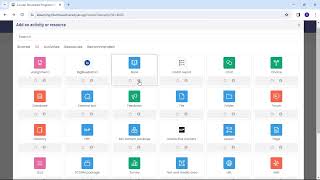 Moodle's Activity Chooser
