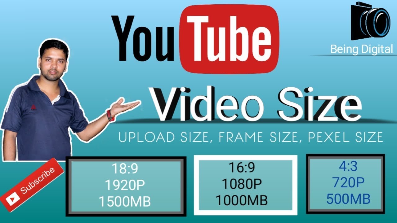 YouTube video Size for upload, video ratio, video quality, Best setting