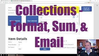 PowerApps Collection - Send emails, sum, and format