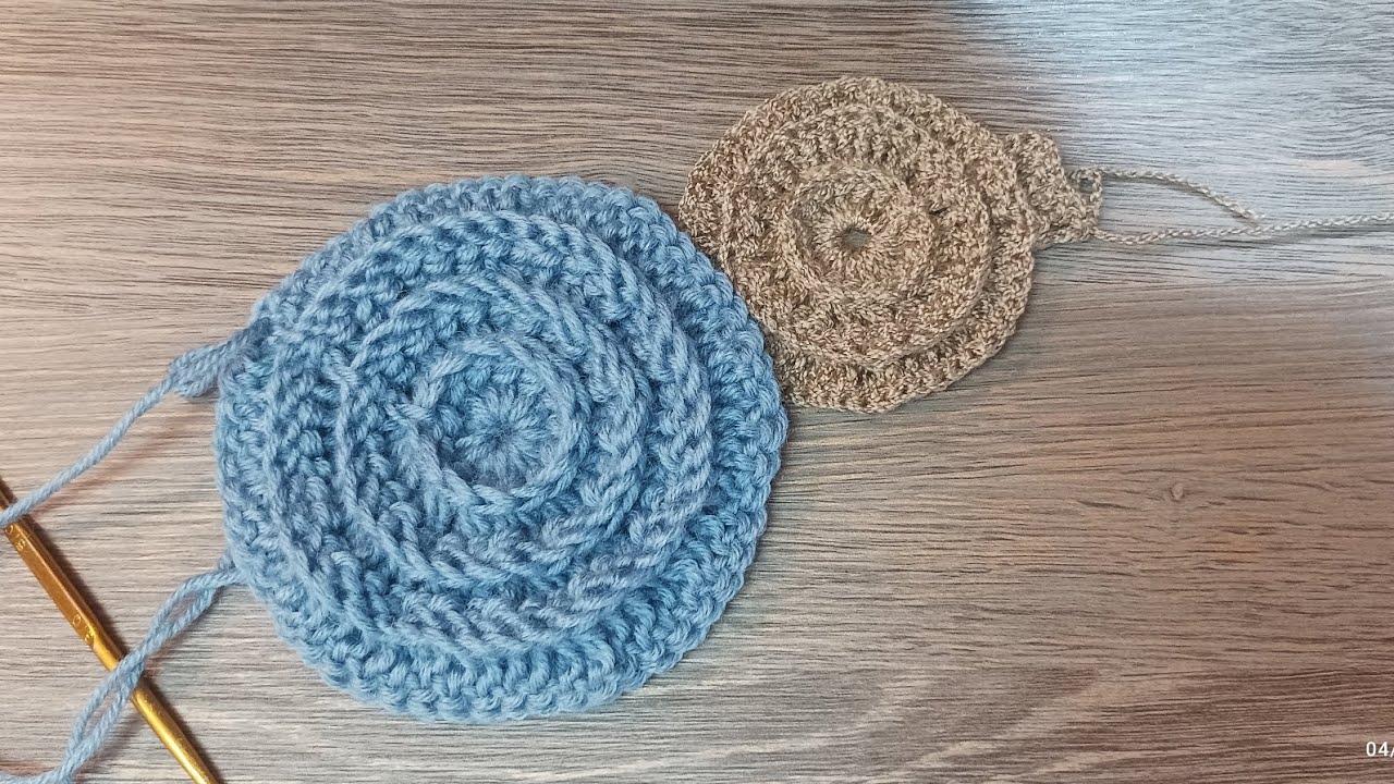 آموزش قلاب بافی مدل موتیف گرد حلزونی