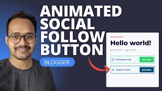 Animated Social Follow Button in Blogger