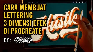 Cara Membuat Lettering 3 Dimensi efek di Procreate