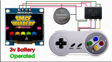 Video Game Console Using 8 pin IC only 3v Battery Operated, Attiny85 Oled Display Retro Game Console