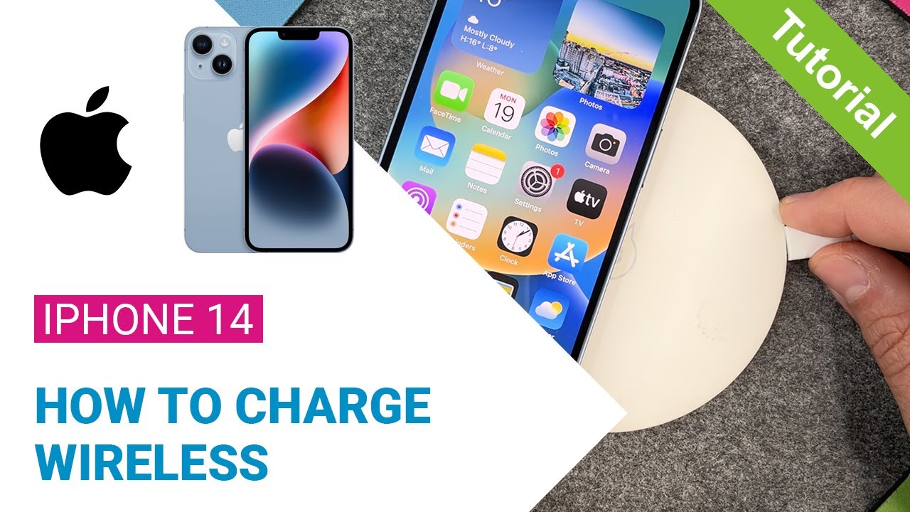 iPhone 14 - How To Charge Wireless •  • 📱1️⃣4️⃣ • 🔋 • 👍🏼 • Anleitung | Tutorial