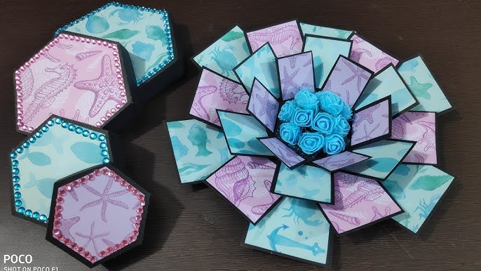 Hexagon Explosion Box Tutorial, Exploding Box, Valentine Day Card Ideas