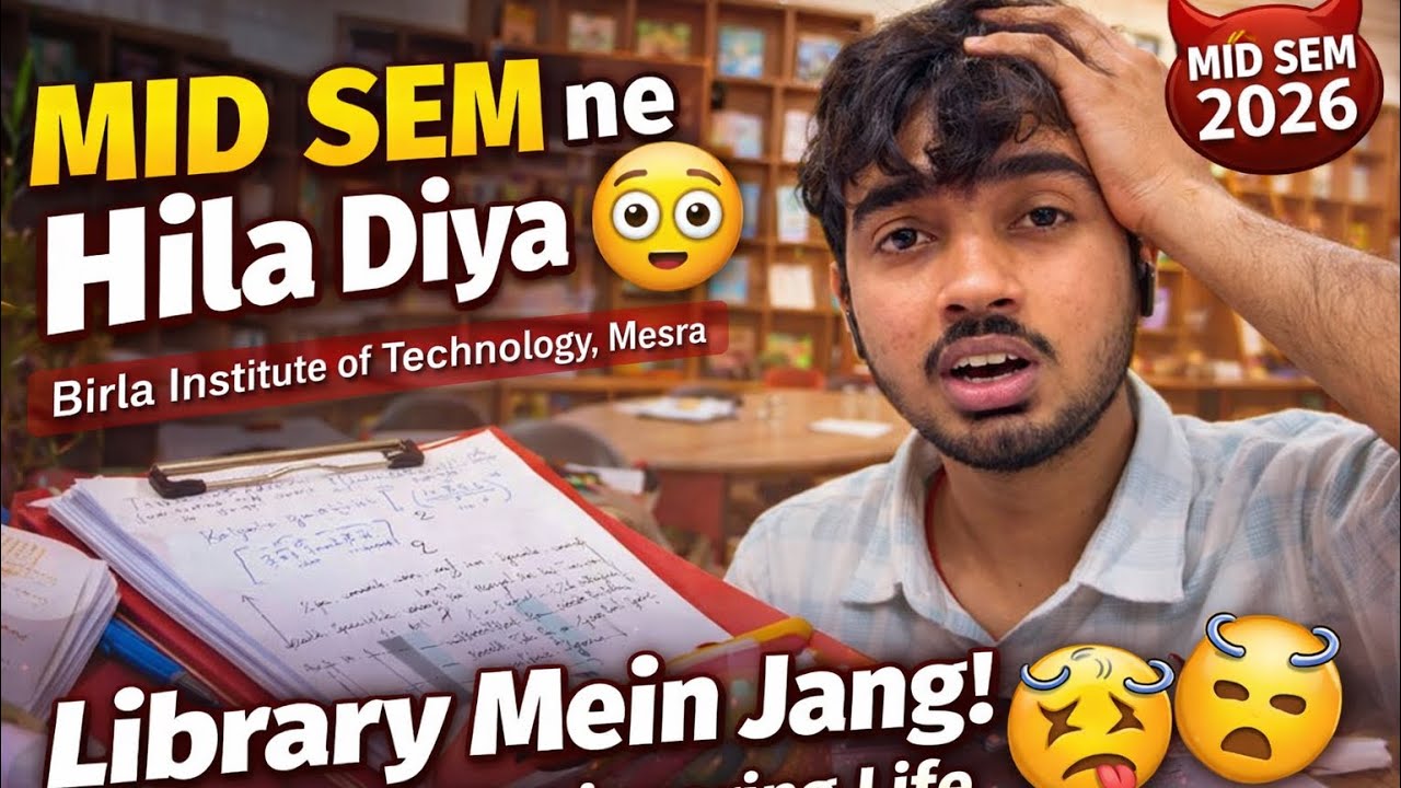 Mid Sem ne Hila Diya 😳 BIT-mesra |Mid Sem 2026: Library Mein Jang! 😵‍💫 | part-02 ||Engineering Life 