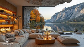 Calm Jazz In Tranquil Lakeside Ambience | Soft Jazz Music In Living Room Cafe For Relieve Stress screenshot 5