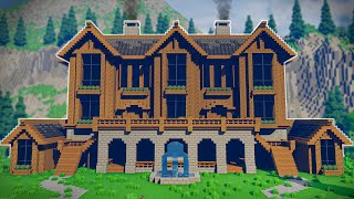 Minecraft: How To Build A Wooden Mansion | Tutorial