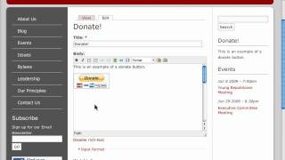 GOP Web Connect: Adding and Editing Sidebar Items