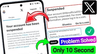 X Account Suspended? UnSuspend in 20–24 Hours 2026 | 100% Working