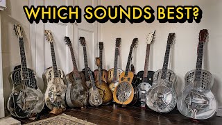 Compare Ten Different Resonator Guitars! National, Dobro, Regal, Vintage, New etc.