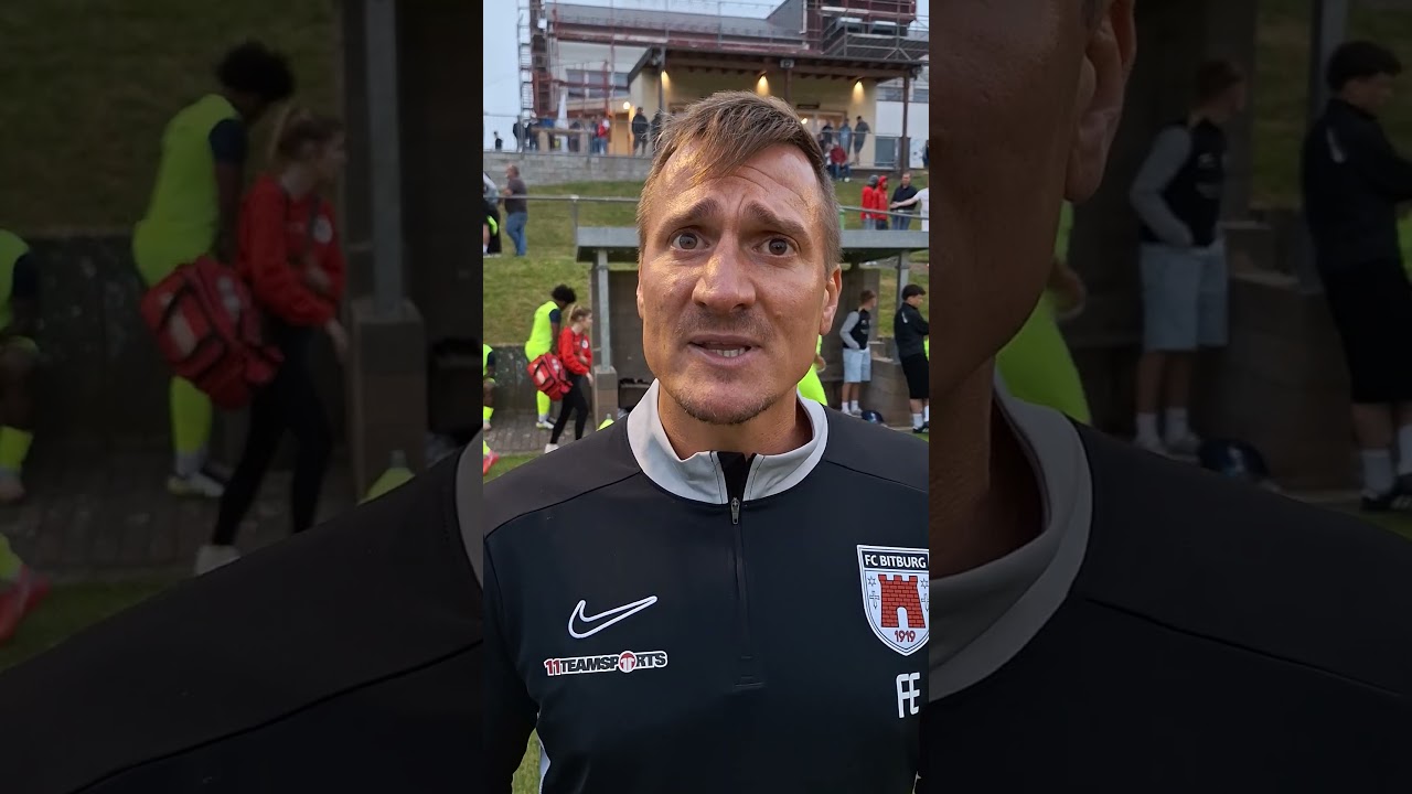 Fabian Ewertz,  Trainer des FC Bitburg, nach dem 1:1 bei der SG Arzfeld