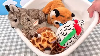 Learn Animal Names with Plush Toys, Stamps & ABC Puzzle