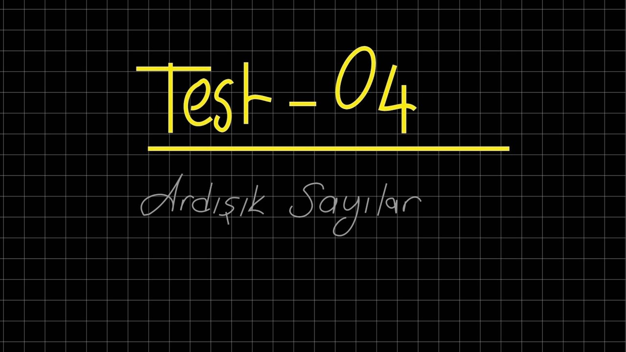 ARDIŞIK SAYILAR TESTİ