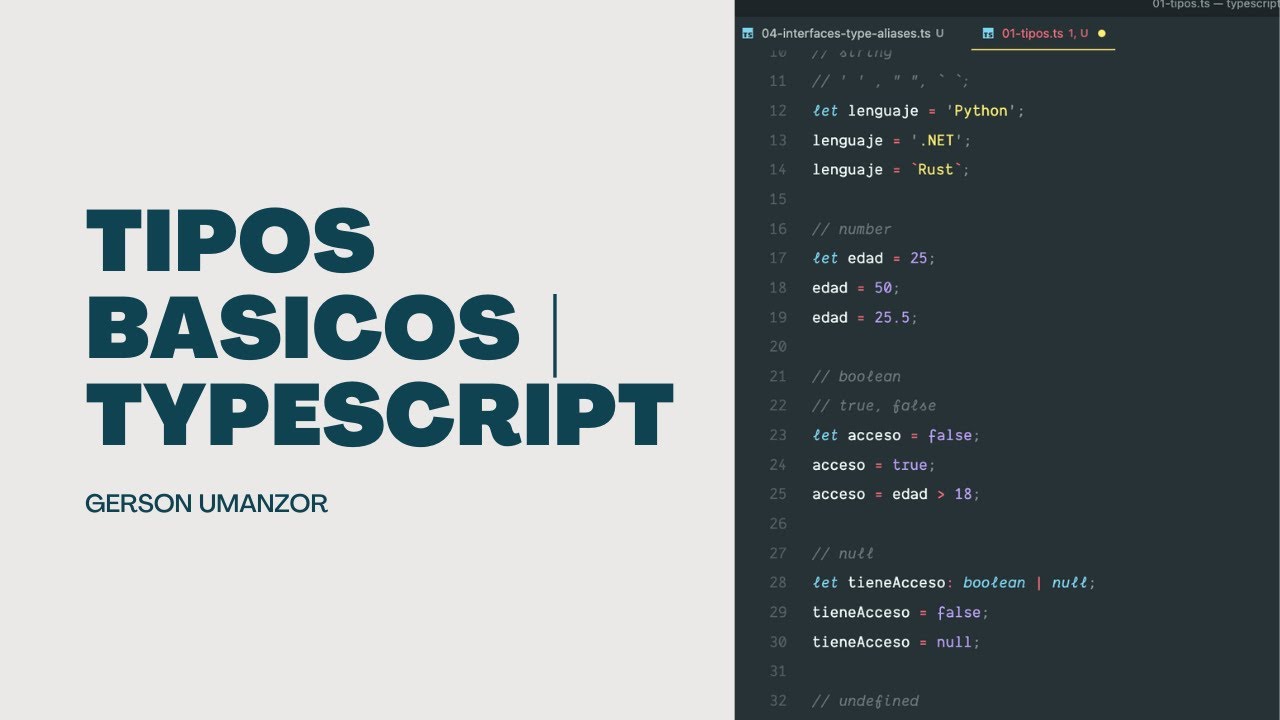 Tipos Básicos | TypeScript - YouTube