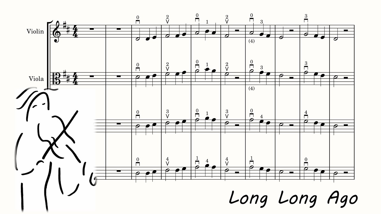 Long Long Ago. Music Score for Orchestra. Play Along. www.OrchestraPlayAlong.com