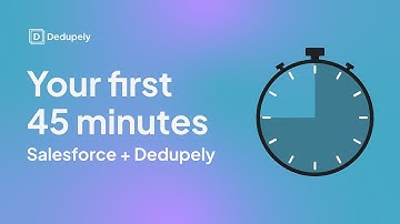 Your first 45 minutes with Dedupely for Salesforce