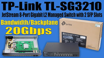 TP-Link TL-SG3210 JetStream 8 Port Gigabit L2 Managed Switch with 2 SFP Slots