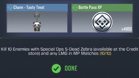 Call Of Duty: Mobile Kill 15 Enemies with Special Ops 5-Dead Zebra and any LMG in MP Task Complete