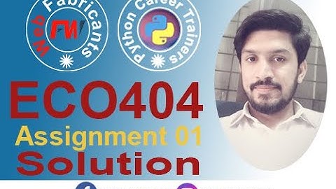 ECO404 Assignment 1 Solution | Fall 2020 | Deadline November 30, 2020 | Hussain Sajid
