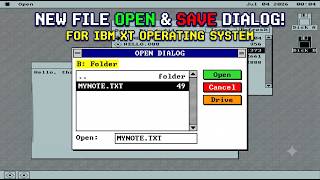 The new file dialog in my operating system is simple but does the job!
