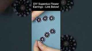 Superduo Flower Earrings 🌸 Easy Long Beaded Tutorial