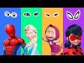 Funny Wrong Eyes Videos for Kids - Spiderman Frozen Elsa Masha Ladybug Finger Family Rhymes for Kids