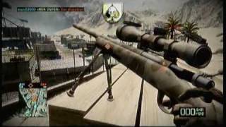 Battlefield: Bad Company 2 | No scope | Double Headshots With Sniper!