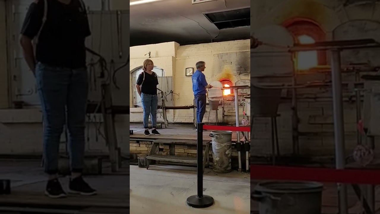 #short #blowing our own glass art work @römische glasshütte Monschau Germany #glass #artwork (1)