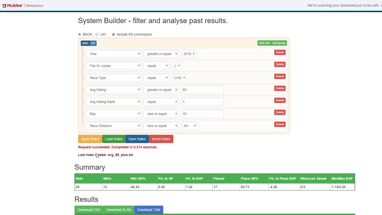 Inform Racing Software Load and save rules for the Inform Racing system builder - YouTube