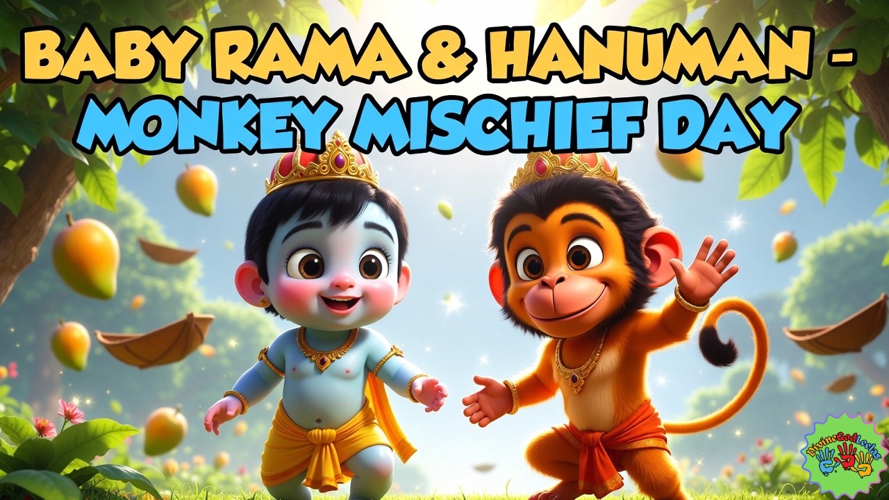 Baby Rama & Hanuman – Mischief Day | Hindi Rhyme
