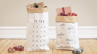 DIY : Make a personalised Christmas gift bag for advent gifts by Søstrene Grene