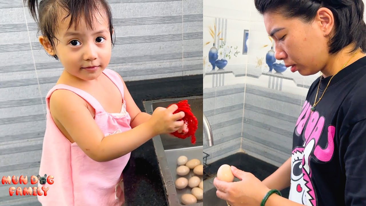 Mother's joy when seeing Diem know how to help her