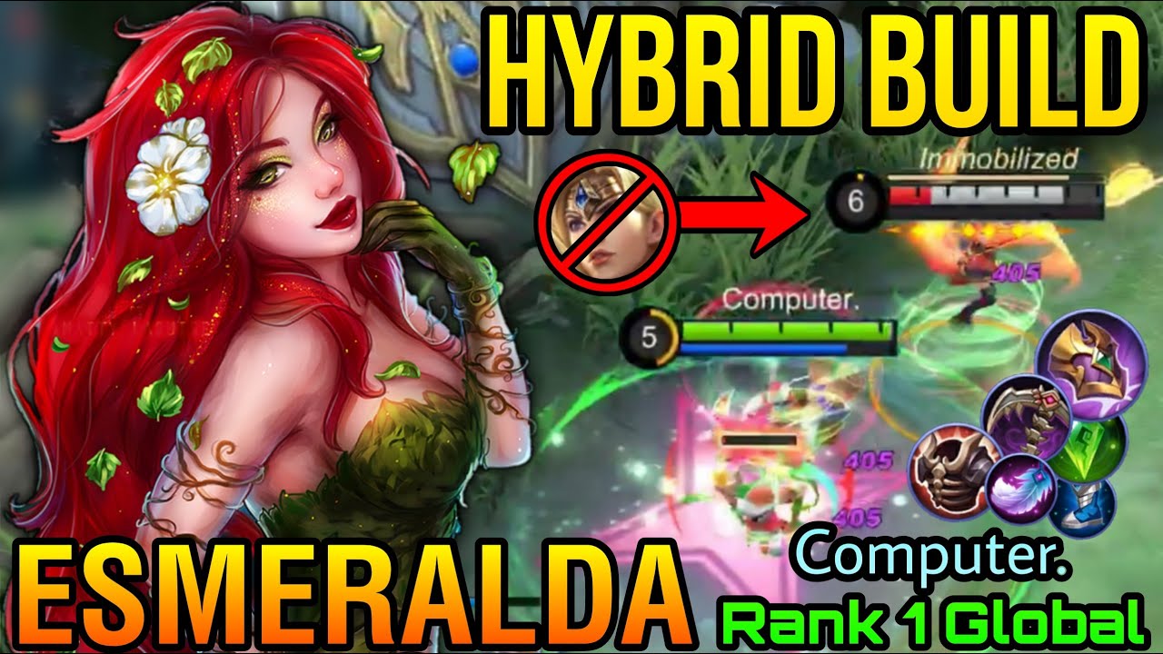 Unstoppable Poison Vine Esmeralda with Hybrid Build! - Top 1 Global Esmeralda by Computer. - MLBB