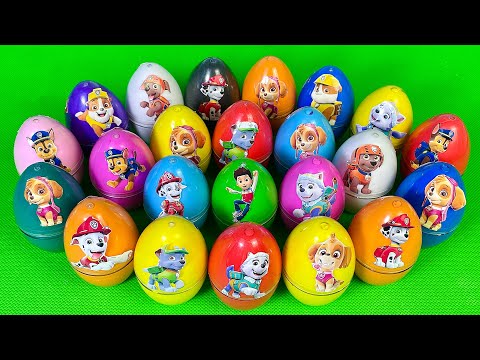 Looking For Paw Patrol Eggs With Slime Coloring: Ryder, Chase, Marshall,...Satisfying ASMR Video