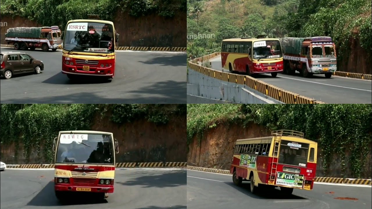 KSRTC compilation in Thamarassery Churam in Wayanad. ചുരത്തിലൂടെ നമ്മുടെ സ്വന്തം KSRTC. HD