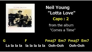 Capo 2 G Neil Young Lotta Love with chords