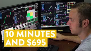 [LIVE] Day Trading | 10 Minutes and $695 Using Options