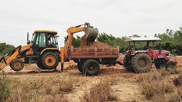 Mahindra Arjun 555 tractor loading mud using jcb machine| Mahindra tractor power - CFV