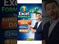 Top 3 Excel Formulas #shorts #exceltips