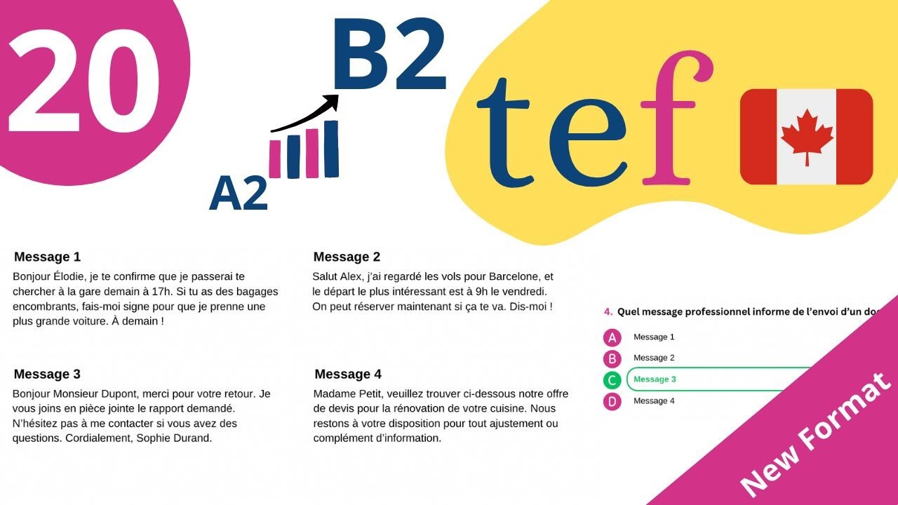 Compréhension écrite TEF CANADA - Reading Comprehension - New Exam ...
