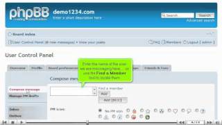 Send private messages in phpBB by VodaHost web hosting