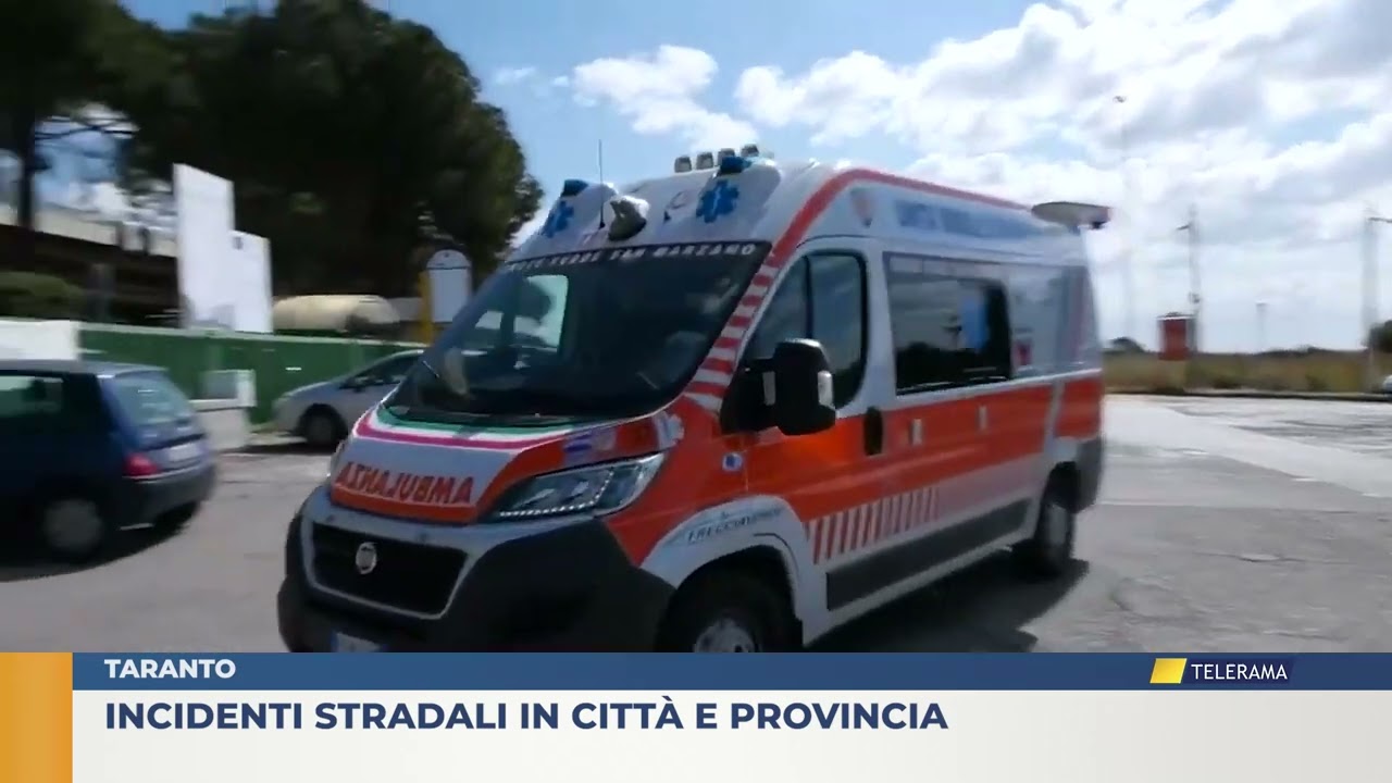 Taranto. Incidenti stradali in città e provincia.